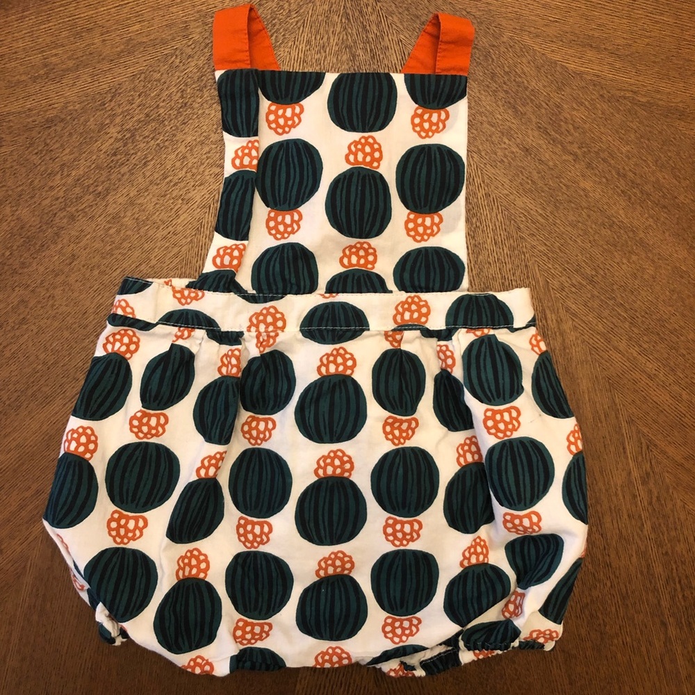 Cactus bib romper/overalls